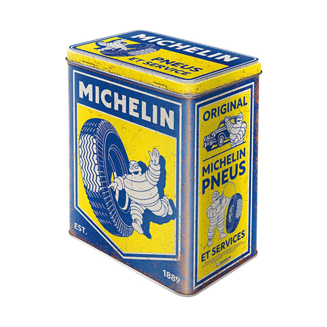 Nostalgic-Art Large Tin Box with Separate Lid - Michelin - Vintage, , scaau_hi-res