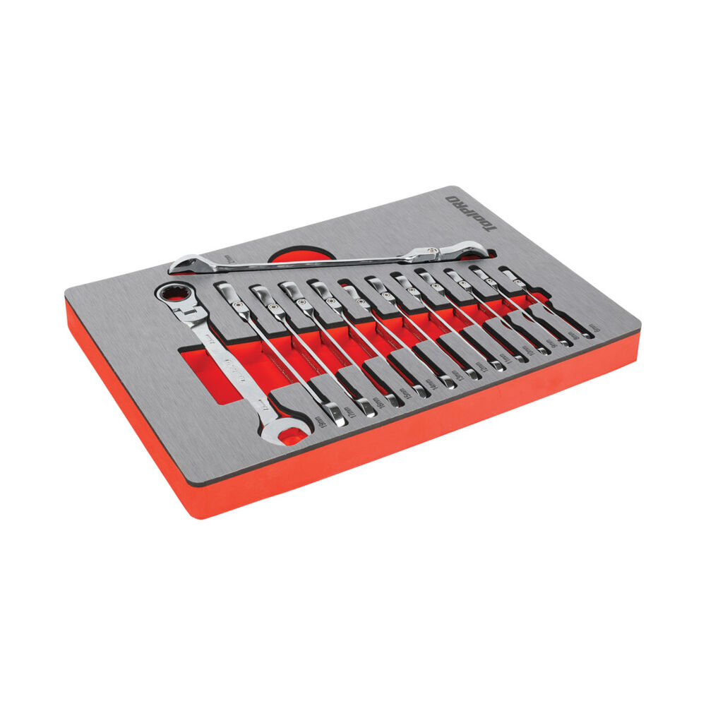ToolPRO EVA Spanner Set Flex Head Ratchet Metric 13 Piece Supercheap Auto