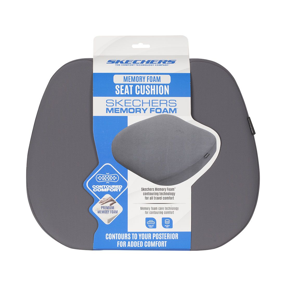 Skechers Memory Foam Charcoal Seat Cushion, , scaau_hi-res