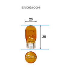 ENDURALIGHT Automotive Globes - Amber Wedge 12V, 21W, T-20, , scaau_hi-res