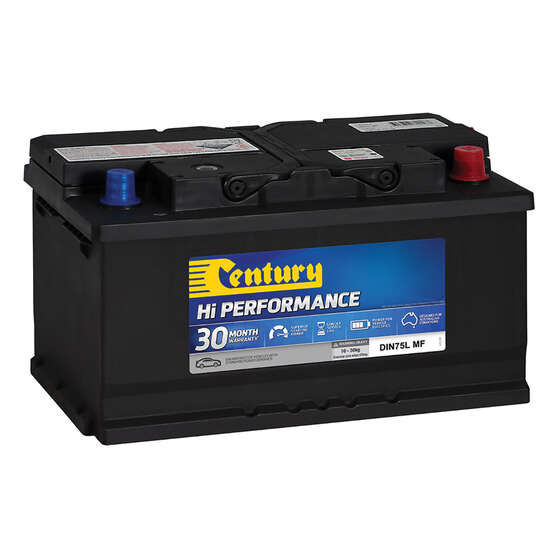 Century Hi Performance Car Battery DIN75L MF, , scaau_hi-res