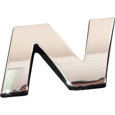 SCA 3D Chrome Badge Letter N, , scaau_hi-res