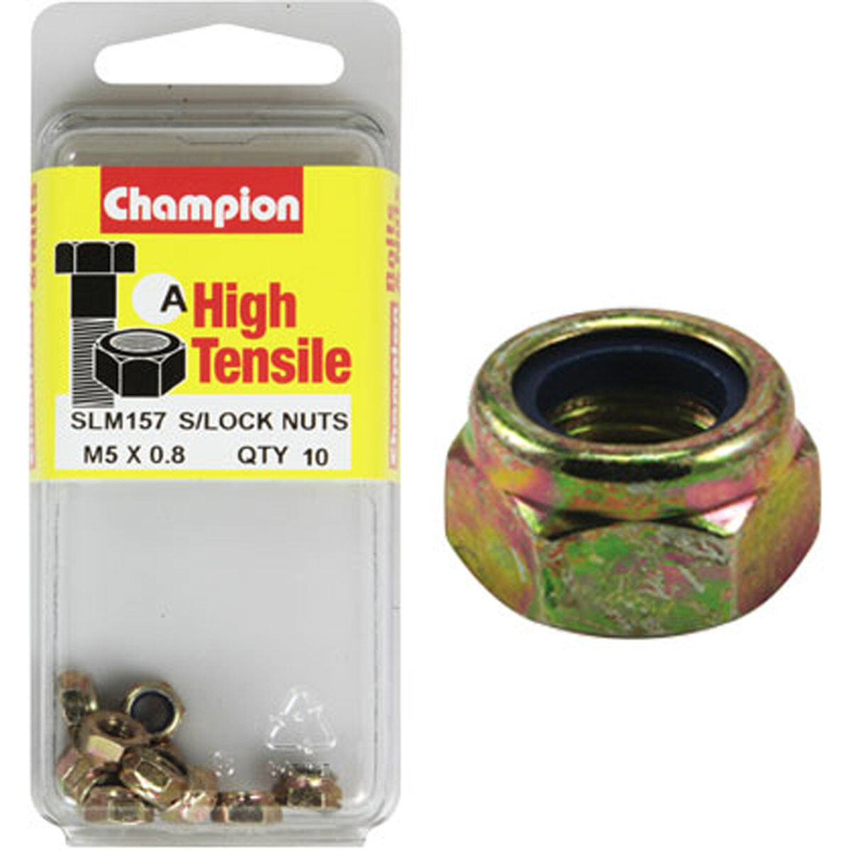 Champion Nyloc Nuts Metric M5 X 0.8, , scaau_hi-res
