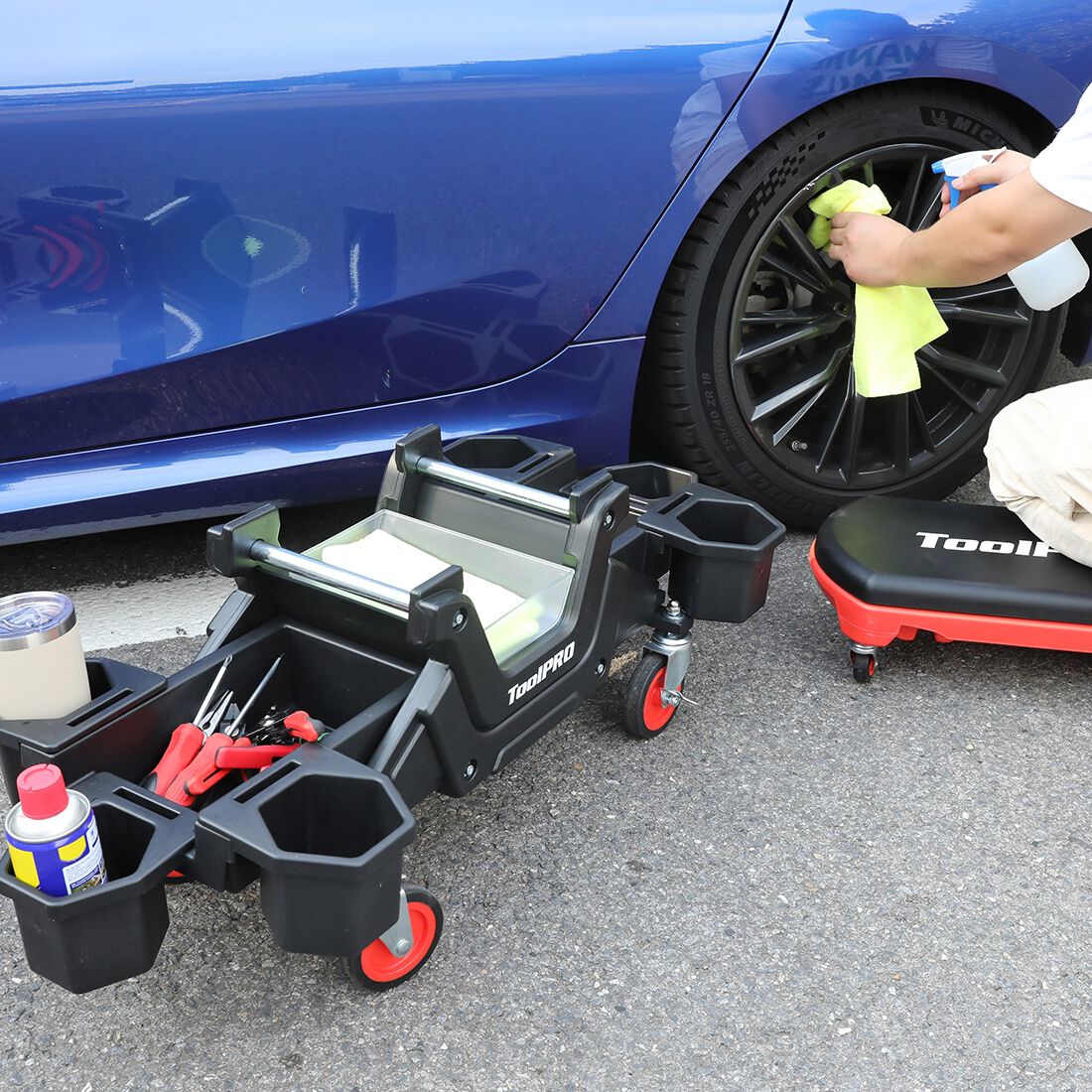 ToolPRO Utility Seat with Detachable Sitting Creeper, , scaau_hi-res