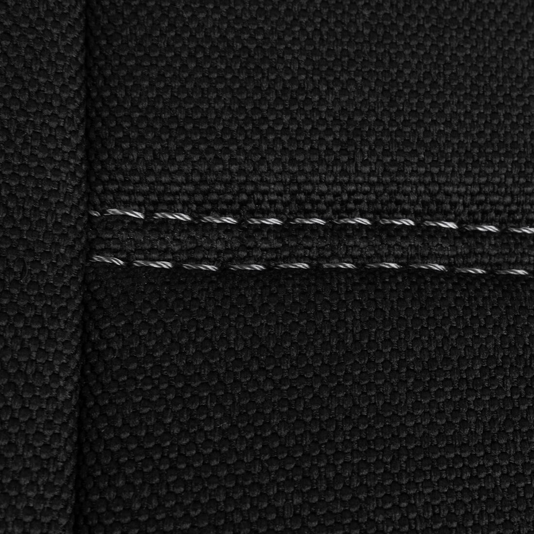 SCA Memory Foam Flax & Leather Look Seat Covers Black Adjustable Headrests Airbag Compatible, , scaau_hi-res