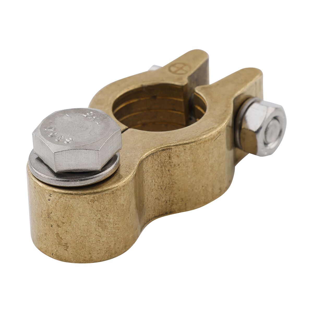 Century Battery Terminal, Forged Brass, Heavy Duty Bolt Type - Positive, , scaau_hi-res