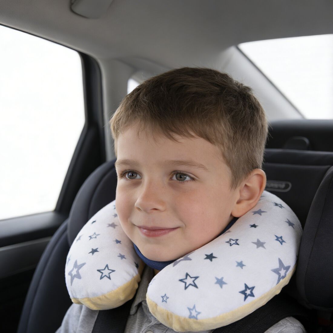Cabin Crew Kids Neck Pillow Star Yellow, , scaau_hi-res