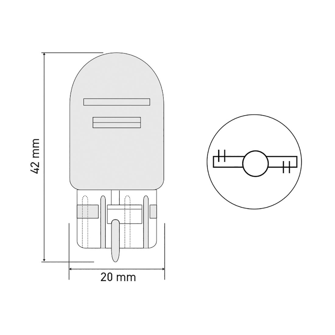 SCA Incandescent Globe - T20 12V 21/5W - 2 Pack, , scaau_hi-res