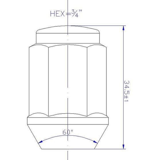 Calibre Wheel Nuts SN716, Tapered, 7/16", , scaau_hi-res