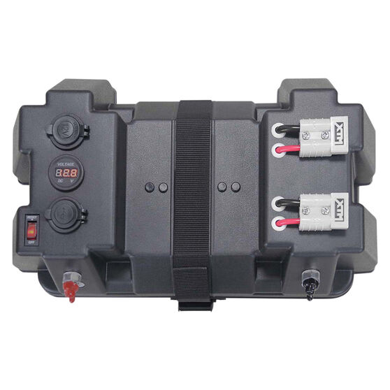 XTM Powered Battery Box with USB & Accessory Socket Supercheap Auto