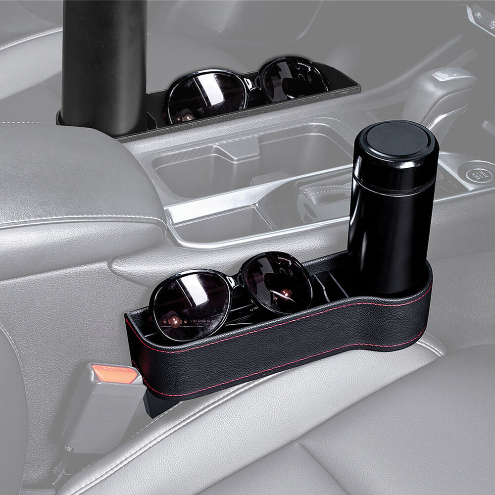 Car Seat Gap Filler Organizer Multifunctional Auto Console Side Storage Box  with Cup Holders - Driving Position Wholesale