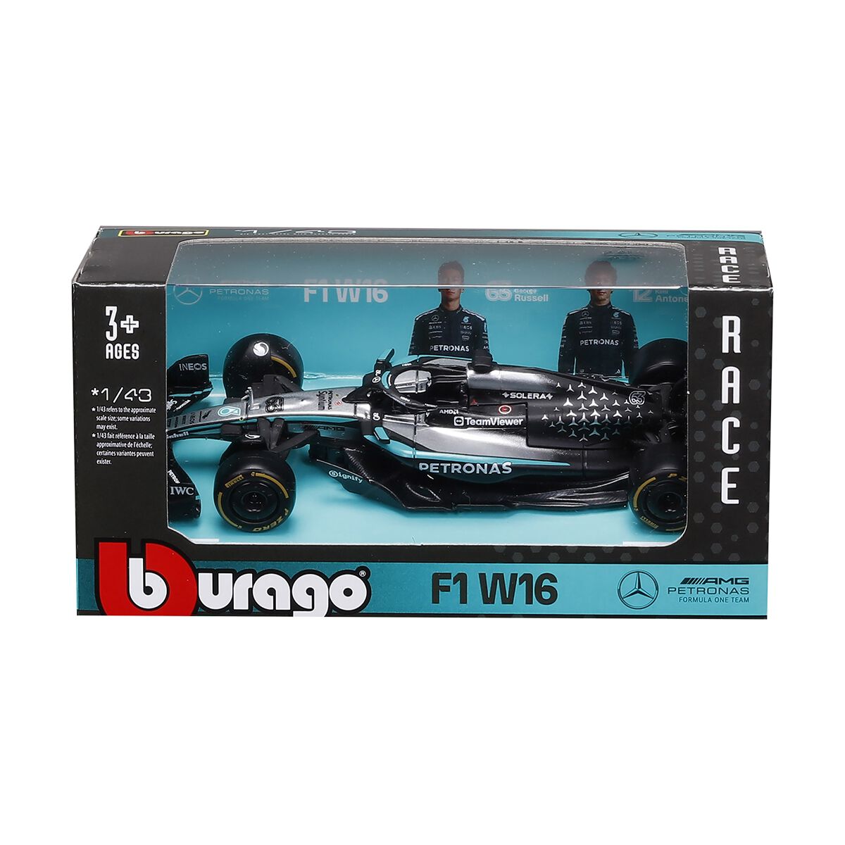 1:43 Die Cast 2025 Mercedes #63 Russell, , scaau_hi-res