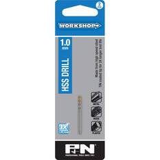 P&N Workshop Drill Bit HSS Tin Tipped 1.0mm 2 Pack, , scaau_hi-res