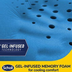 Scholl Infused Gel Memory Foam Black Lumbar Cushion, , scaau_hi-res
