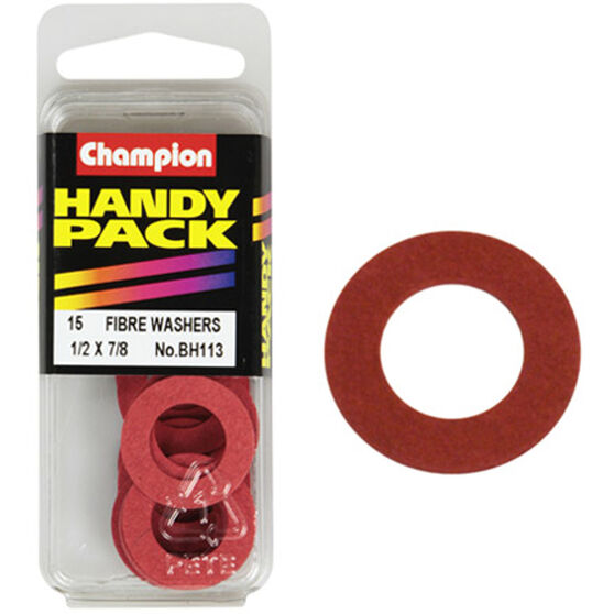 Champion Handy Pack Fibre Washers BH113, 1/2", , scaau_hi-res