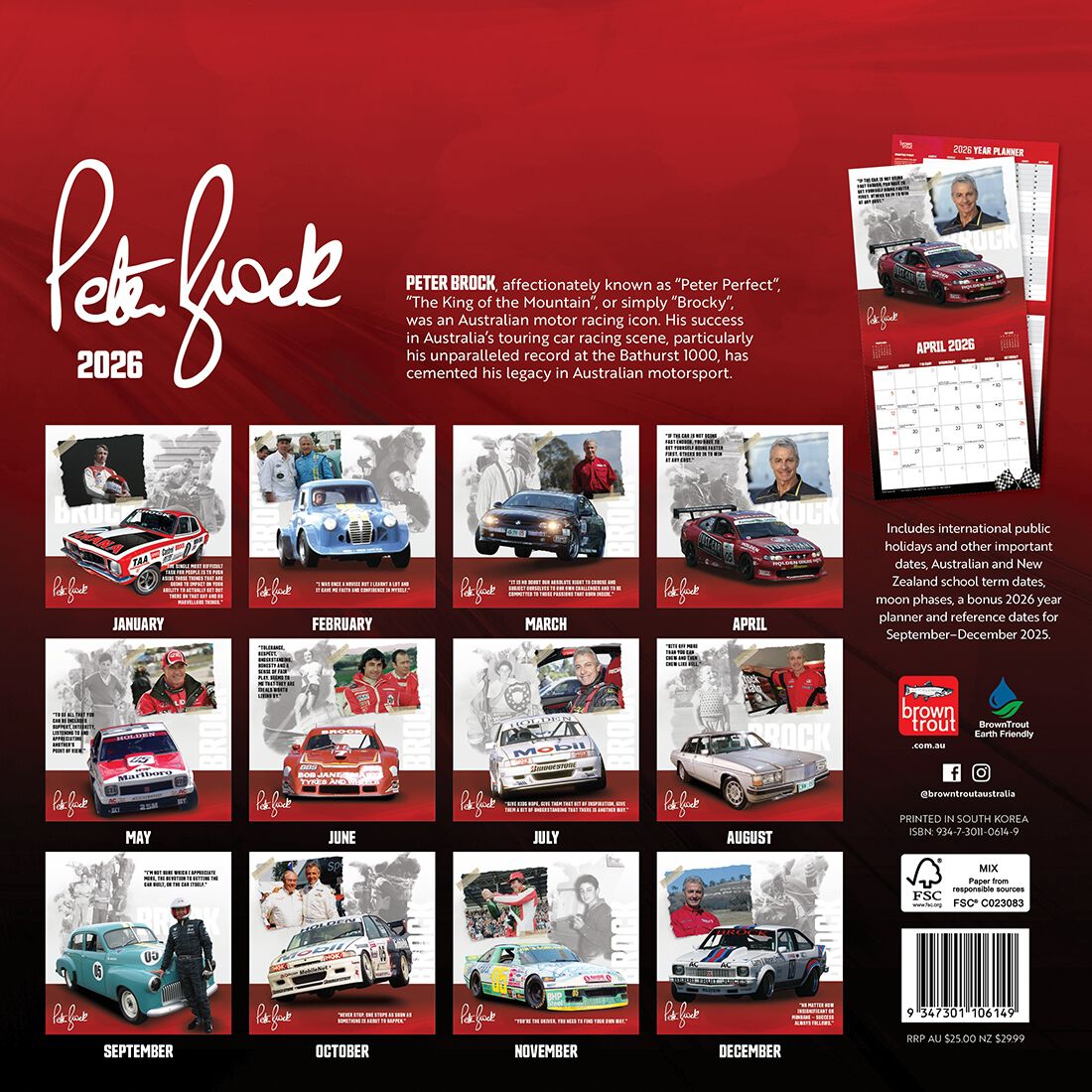 Peter Brock Square 2026 Calendar, , scaau_hi-res