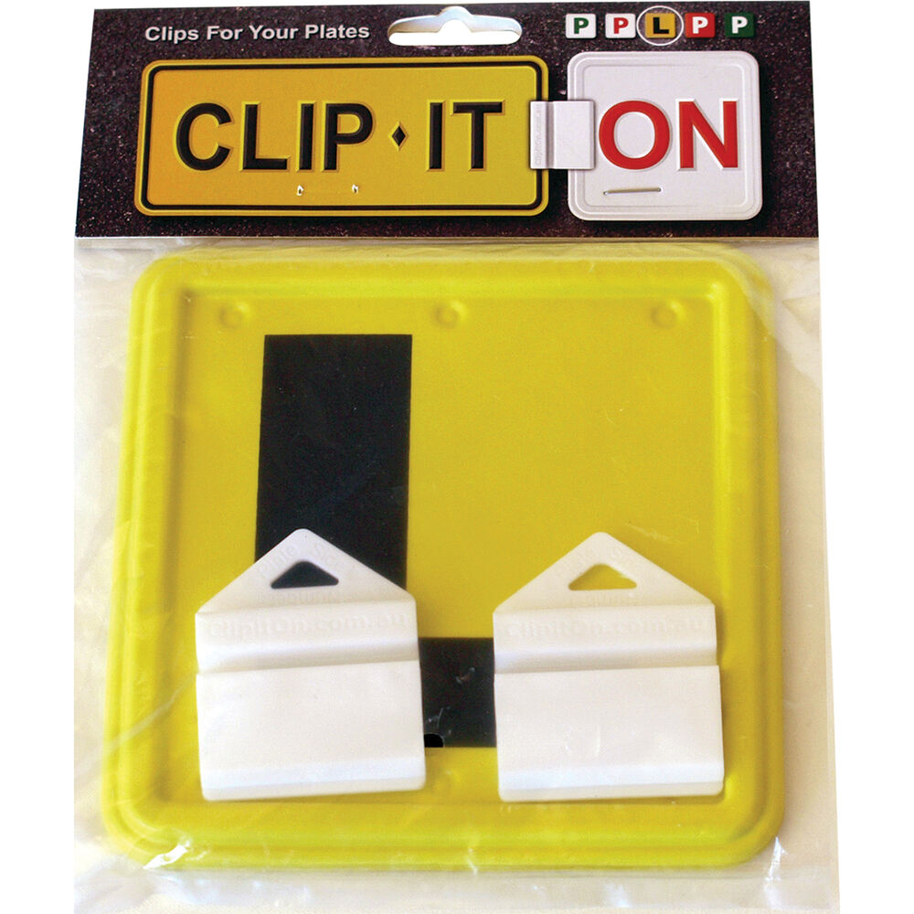 Clip It On Standard L Plate and Clips Twin Pack Supercheap Auto