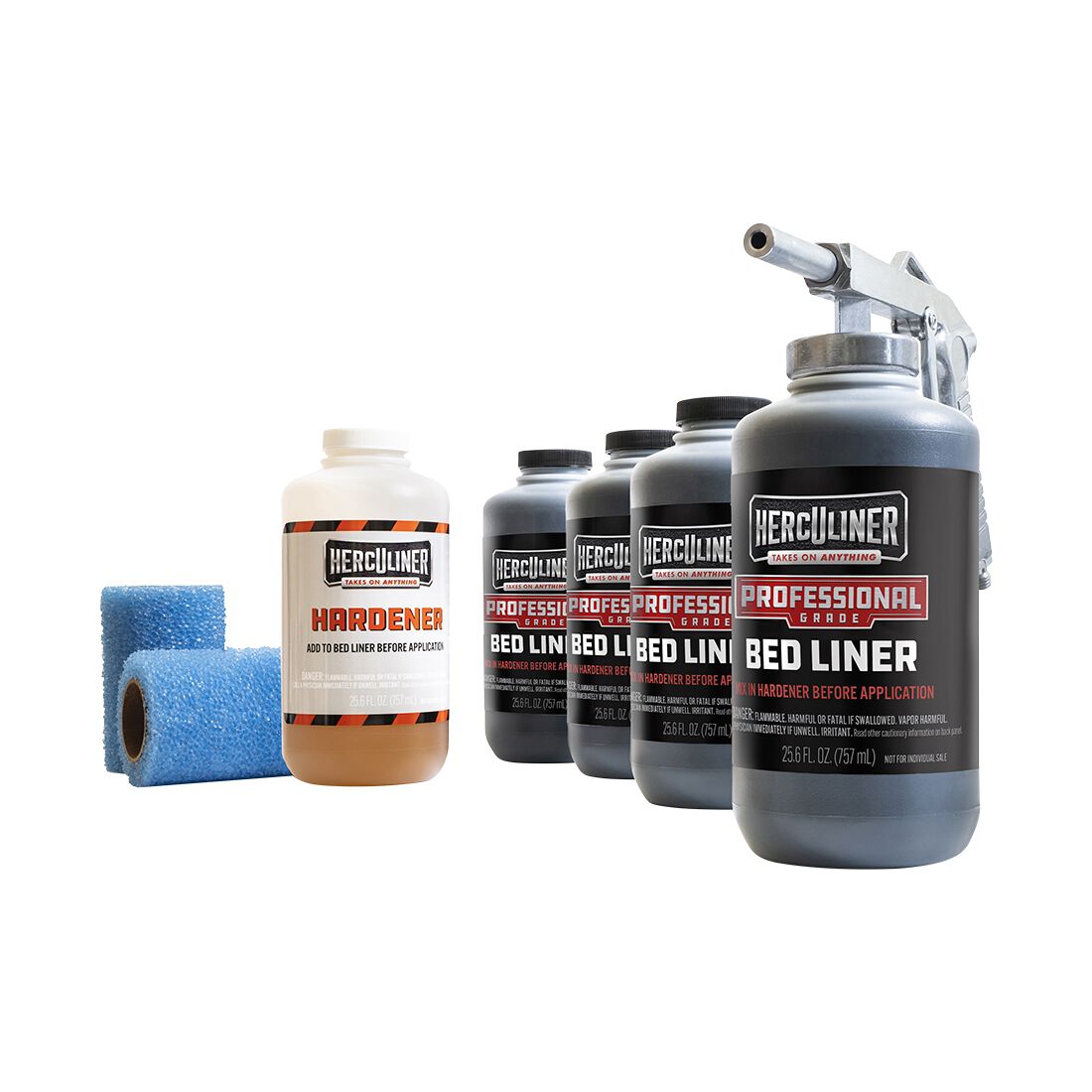 Herculiner Bed Liner Protective Coating Pro Kit 3.78 Litres, , scaau_hi-res
