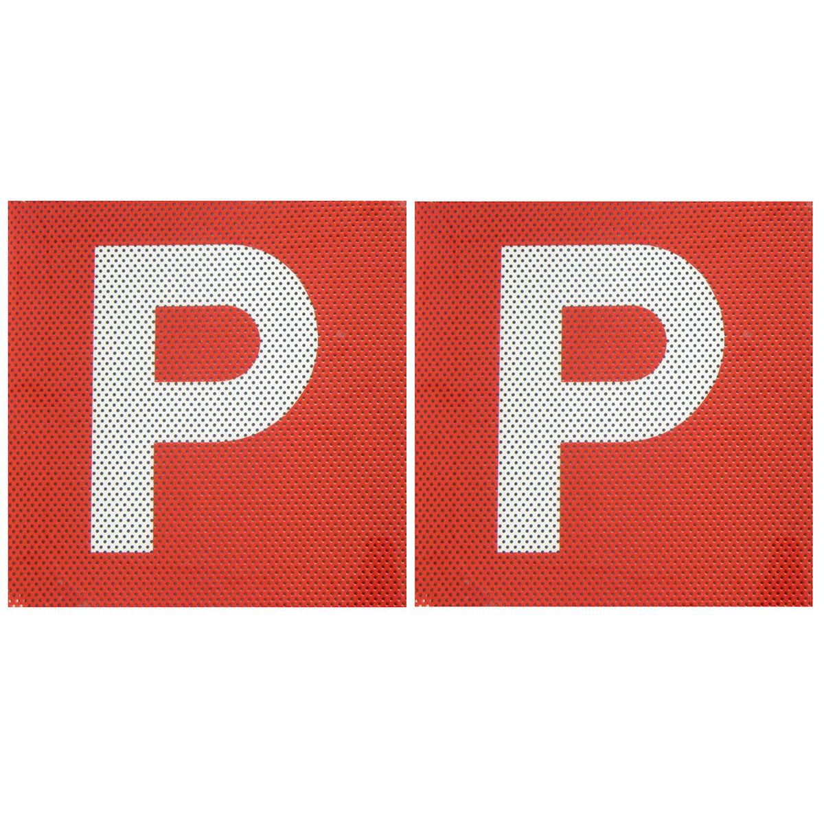 SCA P Plate - Clear Vision, Red, VIC/WA, 2 Pack, , scaau_hi-res
