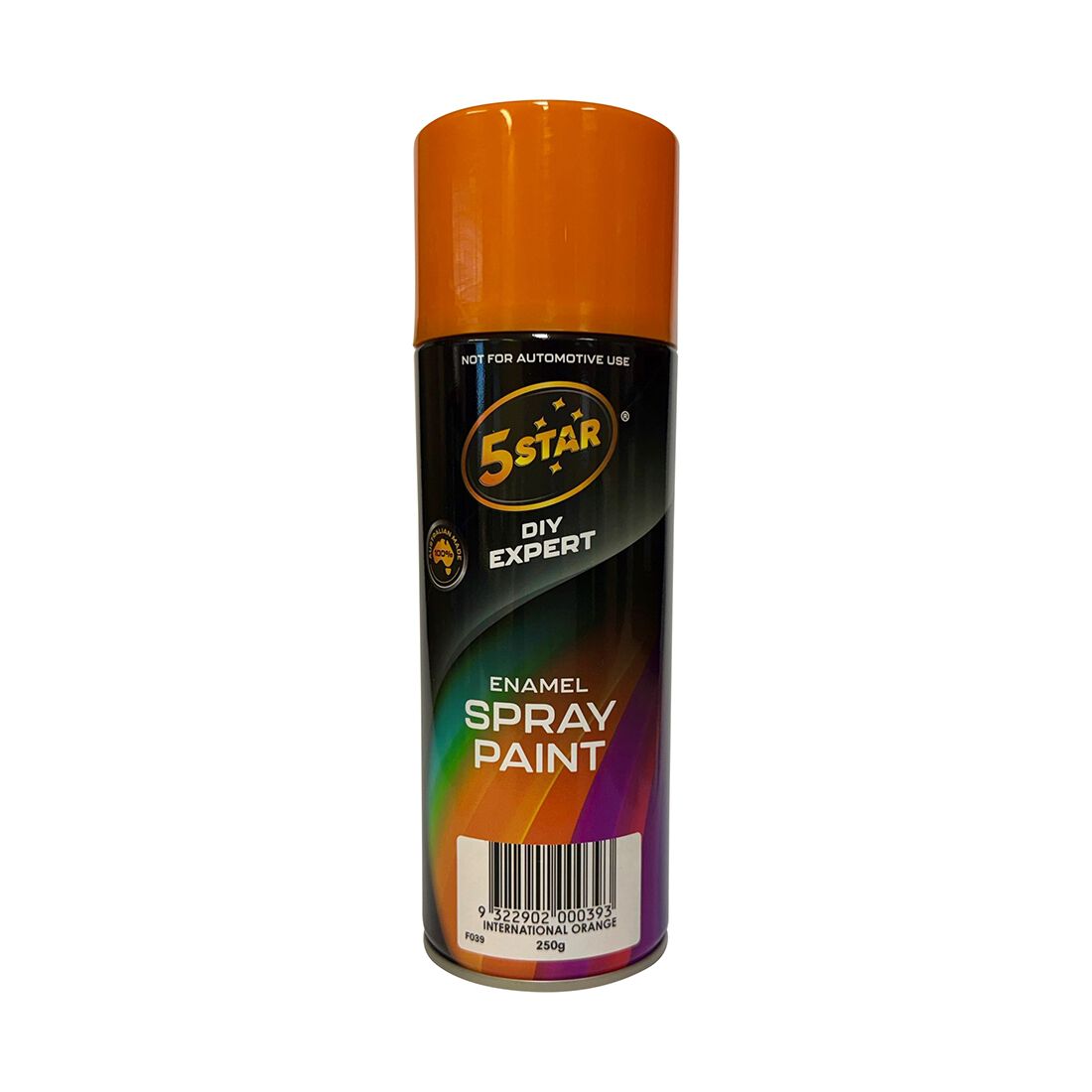5 Star Enamel Spray Paint International Orange 250g, , scaau_hi-res