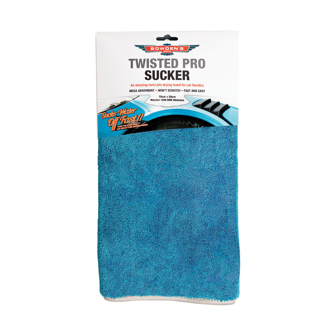 Bowden's Own Twisted Pro Sucker Drying Towel 700 x 500mm, , scaau_hi-res