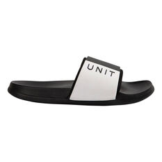 UNIT Mens Footwear Slides Laid Back Black 10, Black, scaau_hi-res