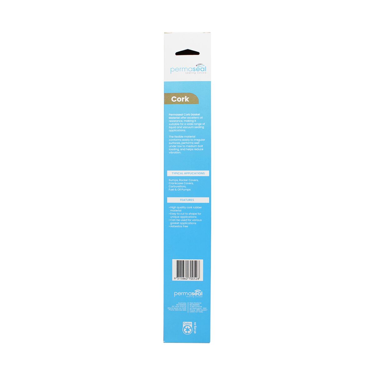 Permaseal Rubberised Cork Sheet 3.2MM CS007S, , scaau_hi-res