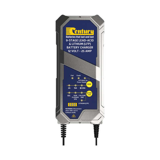 Century CC1225-XLi 12V 2/15/25A 9 Stage Lithium Battery Charger, , scaau_hi-res