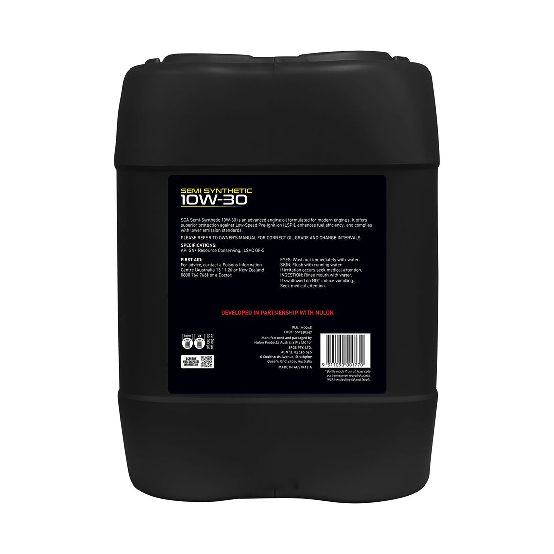 SCA Semi Synthetic Engine Oil 10W-30 20 Litre, , scaau_hi-res