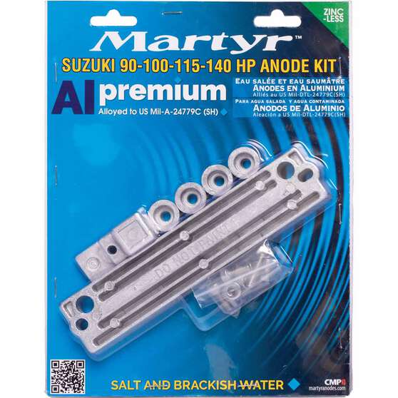 Martyr Alloy Outboard Anode Kit - CMSZ90140KITA, , scaau_hi-res