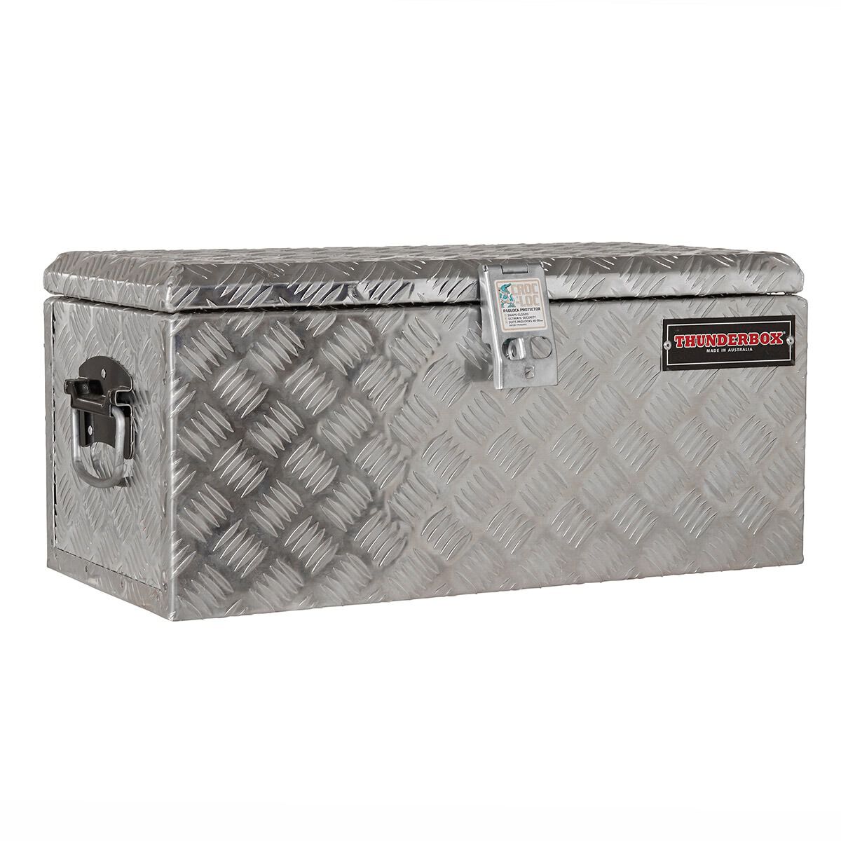 Thunderbox Aluminium Checkerplate Tool Box 48 Litre Supercheap Auto