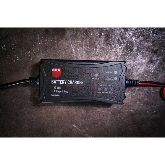 SCA 12V 4 Amp 3 Stage Battery Charger Supercheap Auto