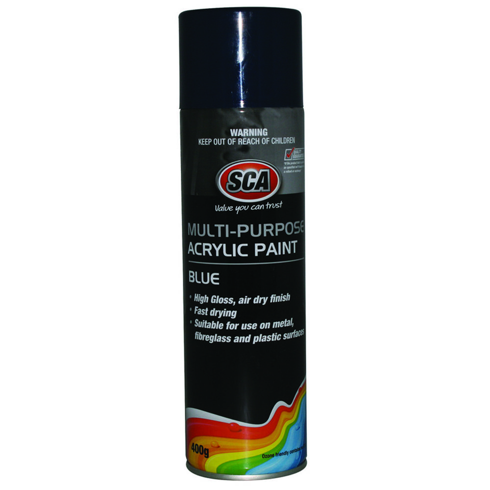 SCA Acrylic Aerosol Paint Blue 400g Supercheap Auto