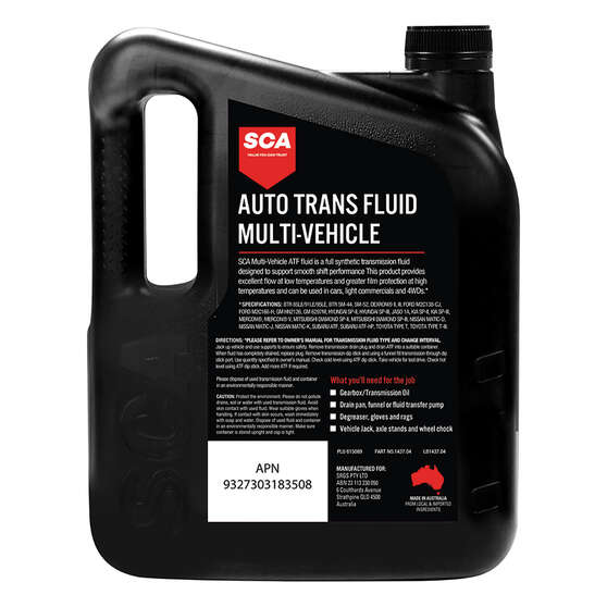 SCA ATF Multi Vehicle Automatic Transmission Fluid 4 Litre, , scaau_hi-res