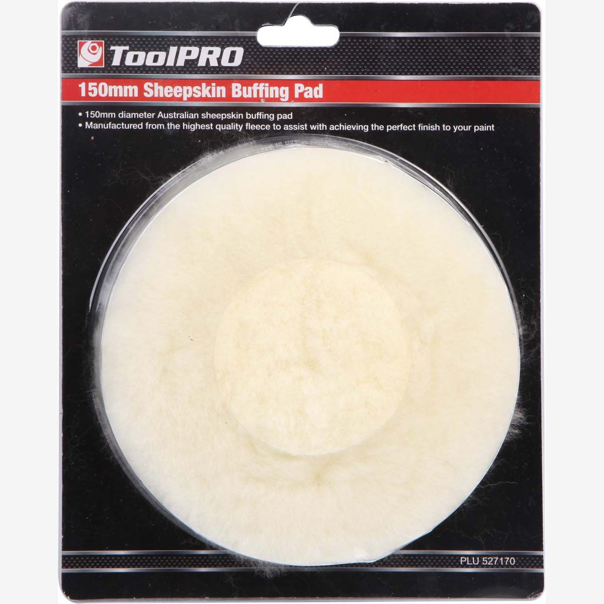 ToolPRO Sheepskin Buff Pad 150mm 6 Inch, , scaau_hi-res