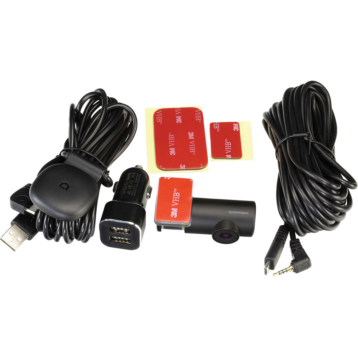 Gator Dash Camera 1080p FHD Dual Barrel WiFi GPS 32GB GHDVR98W, , scaau_hi-res