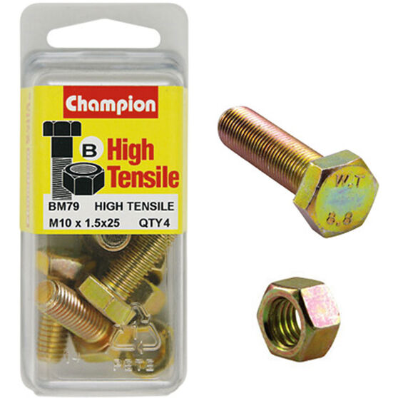 Champion High Tensile Bolts and Nuts BM79, M10x1.25 x 16mm, , scaau_hi-res