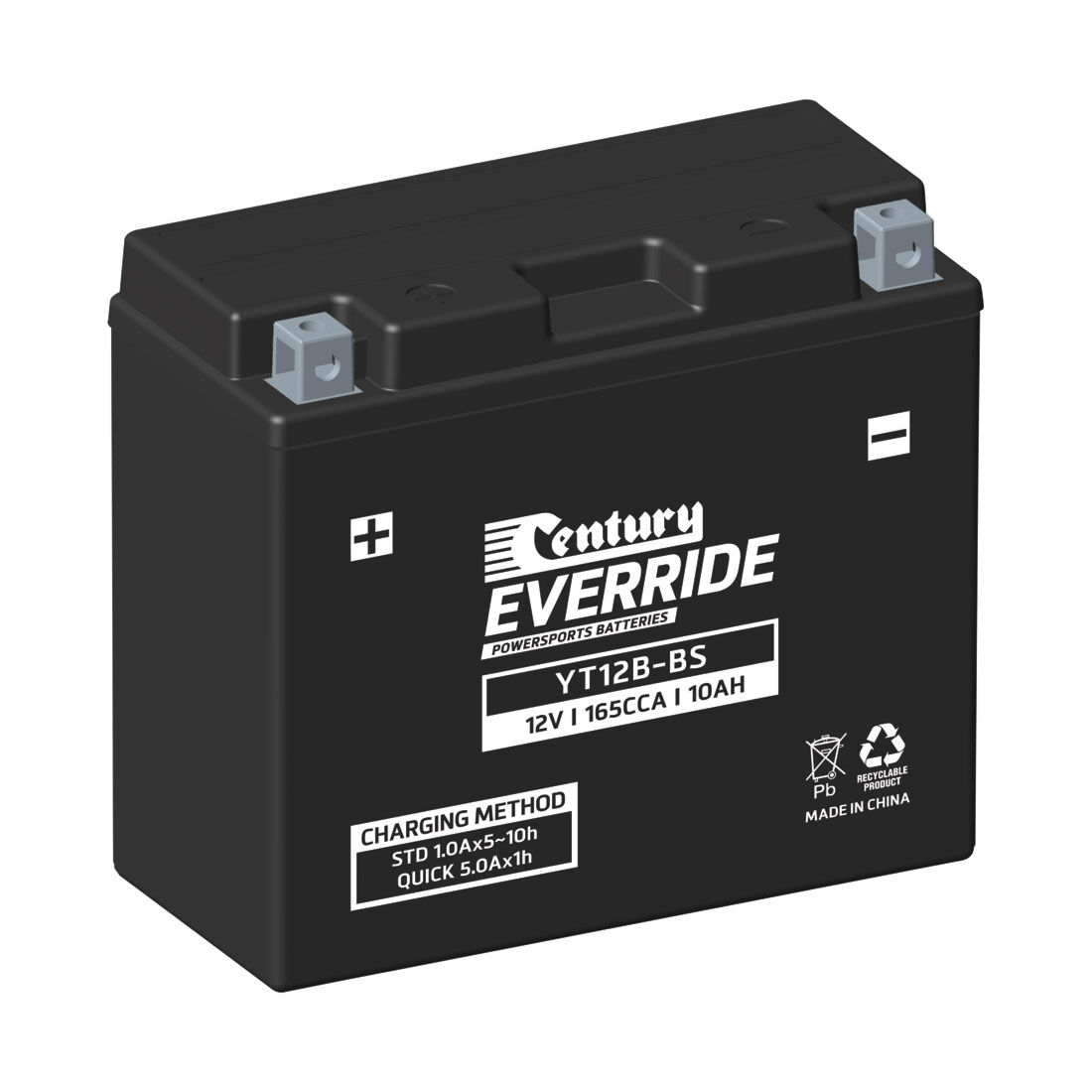 Century EverRide Powersports Battery YT12B-BS, , scaau_hi-res