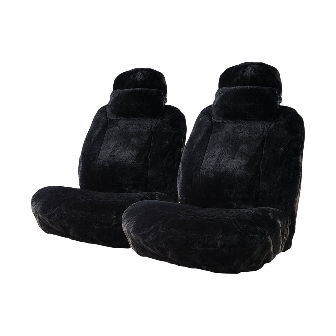 Platinum CLOUDLUX Sheepskin Seat Covers Black Adjustable Headrests Size 30 Front Pair Airbag Compatible Supercheap Auto