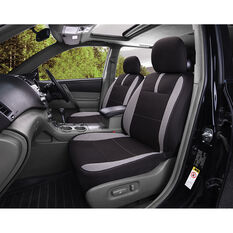 SCA Mesh Seat Covers - Black and Grey Adjustable Headrests Size 30 Front Pair Airbag Compatible, , scaau_hi-res