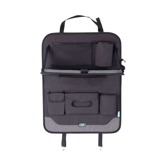 Skechers Kids Back Seat Organiser with Tray Grey, , scaau_hi-res