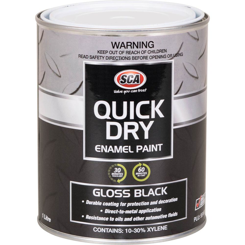Quick Dry Enamel Black 1 Litre Supercheap Auto