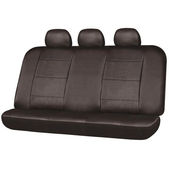 Sca Leather Look Seat Covers Black Built In Headrests Size 06h Rear Seat Supercheap Auto