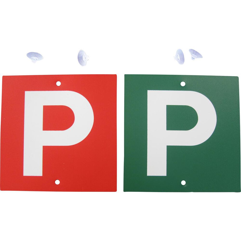 SCA P Plate Double Sided, White, VIC/WA, 2 Pack Supercheap Auto
