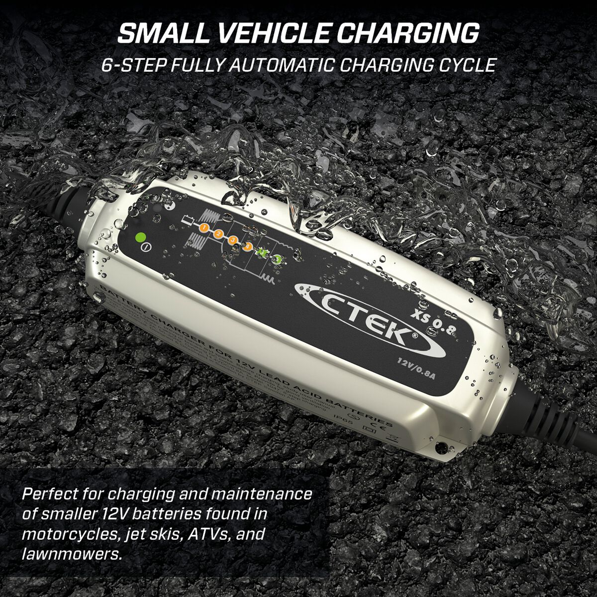 C-Tek Battery Charger 12V 0.8 Amp 6 Stage - XS0.8, , scaau_hi-res