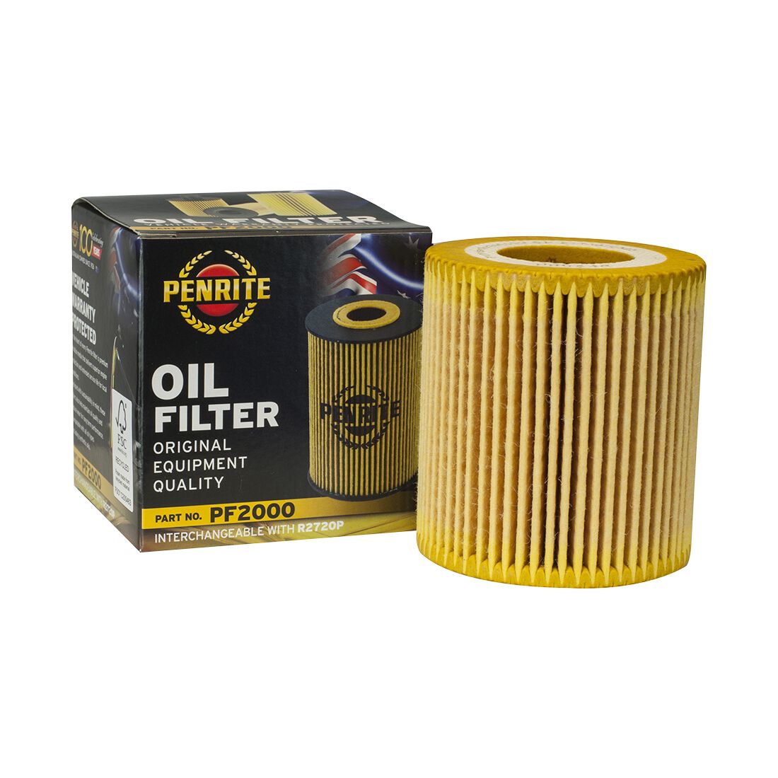 Penrite Oil Filter PF2000 (Interchangeable with R2720P), , scaau_hi-res