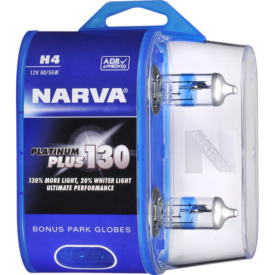 Narva Platinum Plus 130 Headlight Globe H4 12V 60/55W, , scaau_hi-res