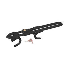 Cabin Crew Double Hook Car Steering Wheel Lock, , scaau_hi-res