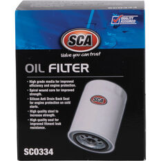 SCA Oil Filter SCO334 (Interchangeable with Z334), , scaau_hi-res