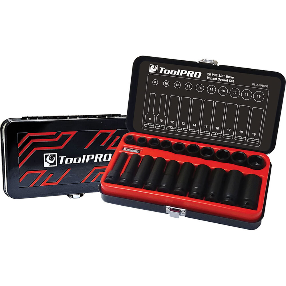 ToolPRO Impact Socket Set 3/8" Drive Metric 20 Piece Supercheap Auto